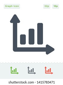Column Graph Progression - Sticker Icons. A professional, pixel aligned icon.