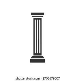 Column graphic icon. Pillar sign isolated on white background. Logo. Vector illustration