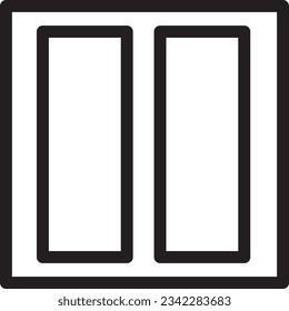 Column Grid Text Outline Icon