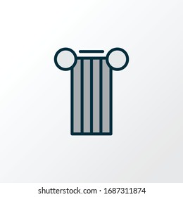 Column icon colored line symbol. Premium quality isolated pillar element in trendy style.
