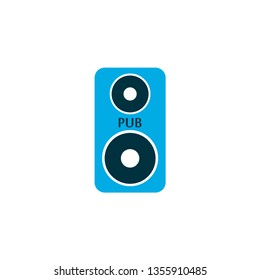 Column icon colored symbol. Premium quality isolated speaker element in trendy style.