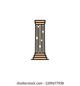Column icon. Element of color ancient greece  icon for mobile concept and web apps. Colored Column icon can be used for web and mobile