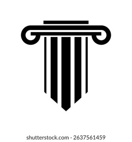 column icon greek roman logo design concept idea