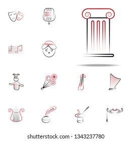 column icon. handdraw icons universal set for web and mobile