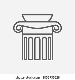Column icon line symbol. Isolated vector illustration of  icon sign concept for your web site mobile app logo UI design.