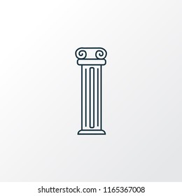 Column icon line symbol. Premium quality isolated pillar element in trendy style.