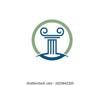 Column icon Logo Template vector illustration design