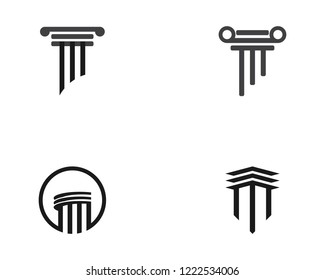 Column icon Logo Template vector illustration design