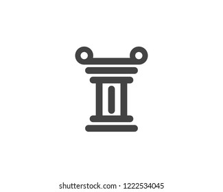 Column icon Logo Template vector illustration design