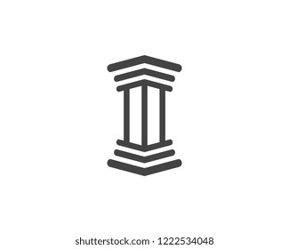 Column icon Logo Template vector illustration design