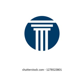 Column icon Logo Template vector illustration design
