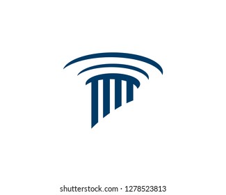 Column icon Logo Template vector illustration design