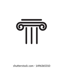 Column icon Logo Template vector illustration design