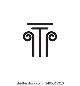 Column icon Logo Template vector illustration design