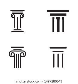 Column icon Logo Template vector illustration design