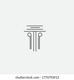 Column icon logo template vector image