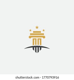 Column icon logo template vector image