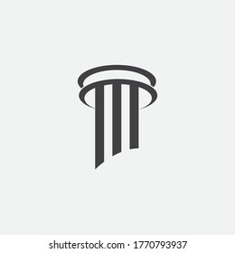 Column icon logo template vector image