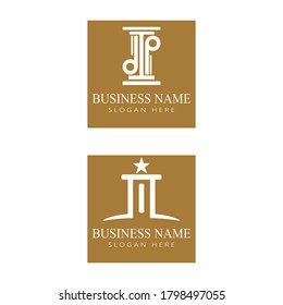 Vorlage für Vektorgrafik-Design mit einem Spaltensymbol