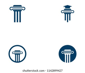 Column icon logo vector template
