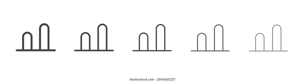 Column up icon outline ilustration vector symbol