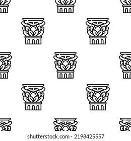 column icon pattern. Seamless column pattern on white background.