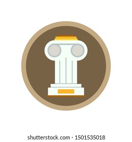 column Icon. column Sign Symbol. Flat Illustration Of column - Vector Icon