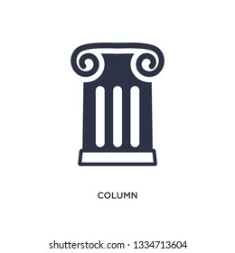 column icon. Simple element illustration from history concept. column editable symbol design on white background. Can be use for web and mobile.
