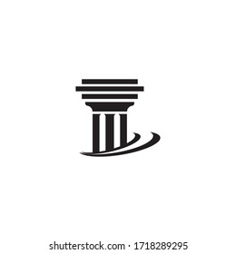 Diseño de ilustración vectorial de plantilla de icono de columna