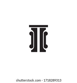 Column icon Template vector illustration design