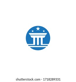 Diseño de ilustración vectorial de plantilla de icono de columna