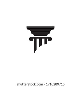 Diseño de ilustración vectorial de plantilla de icono de columna