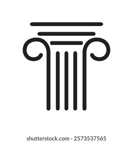 Column icon Template vector illustration design