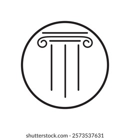 Column icon Template vector illustration design