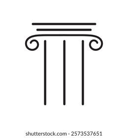 Column icon Template vector illustration design