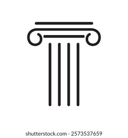 Column icon Template vector illustration design