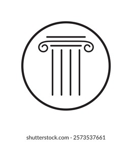 Column icon Template vector illustration design