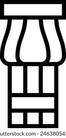 Spaltensymbol. Dünnes lineares Design isoliert auf weißem Hintergrund