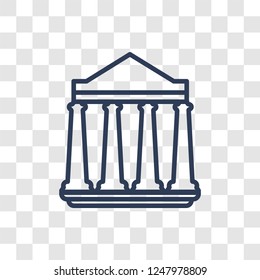 Column icon. Trendy linear Column logo concept on transparent background from Architecture and Travel collection