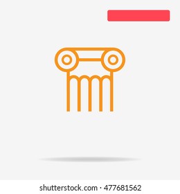 Column icon. Vector concept illustration for design.