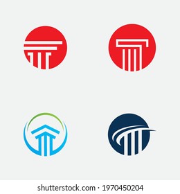 Column icon vector Logo Template  illustration design