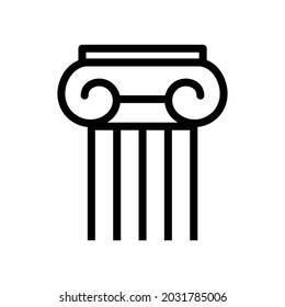 Column icon vector set. pillar illustration sign collection. antiquity symbol or logo.