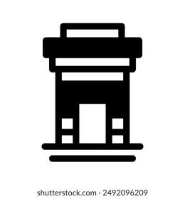 Column Icon Vector Symbol Design Illustration