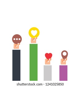 Column infographic flat illustration