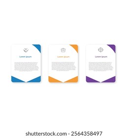 Column infographic template with 3 step process can be used for workflow, business information and presentations.