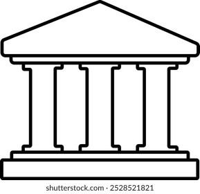 column isolated on white Bank icon building icon