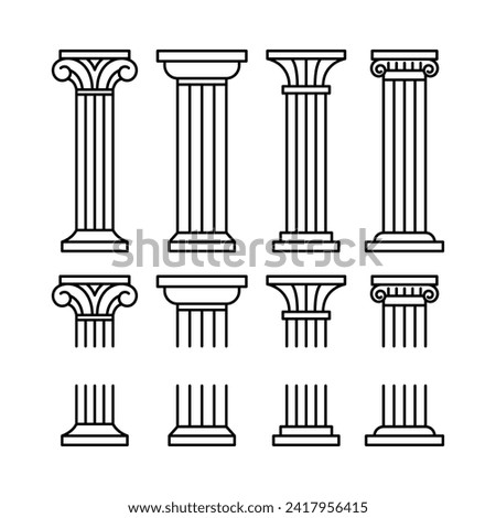 Column line icon isolated on white background