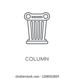 Column linear icon. Column concept stroke symbol design. Thin graphic elements vector illustration, outline pattern on a white background, eps 10.