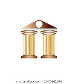 column logo template vector icon design