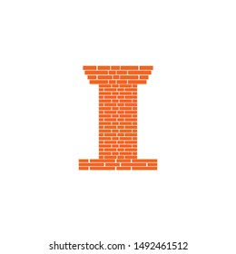 column logo template vector icon design